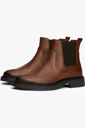 Tommy Hilfiger COMFORT Mens Chelsea Boots Winter Cognac - - Size UK 9