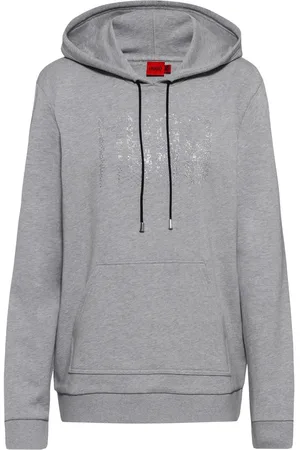 HUGO BOSS Womens Dasara_1 Hooded Sweatshirt in Cotton - Size 8 UK