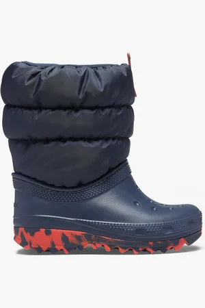 Crocs Kids Unisex 207683-410 CLASSIC NEO PUFF Boots Navy - - Size UK 6