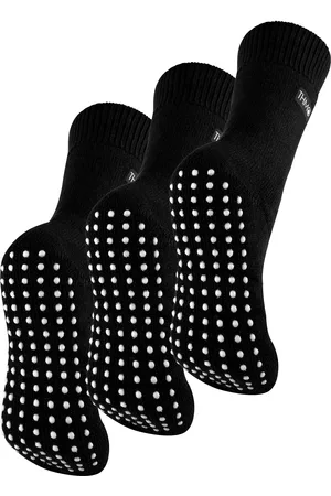 THMO 3 Pair Womens Fleece Lined Breathable Slipper Socks - - Size UK 4-8