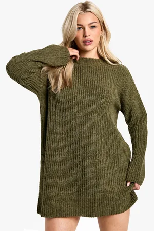 Boohoo Womens Crew Neck Jumper Dress - - Size Small