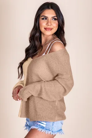 Azura Exchange WoMens Colorblock V-Neck Sweater in - Size Large