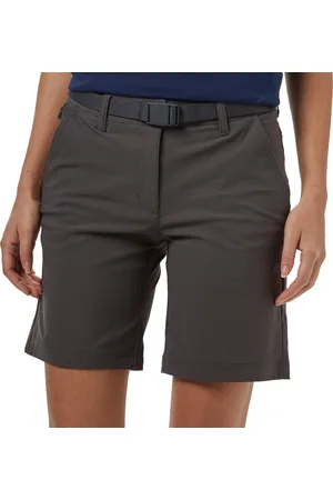 Brasher WoMens Walking & Hiking Stretch Shorts with Multiple Pockets and Matching Belt - Polyamide - Size 18 UK