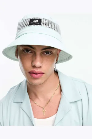 New Balance Mens bucket hat with logo in mint blue-Brown - - One Size
