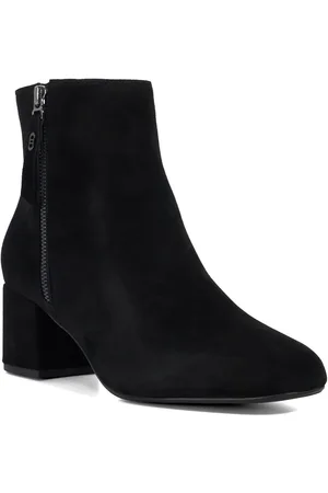 Dune Womens Ladies Ottley - Leather Block Heel Boots - Suede - Size UK 4