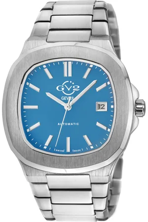 GV2 by Gevril Automatic Mens Potente Swiss Sky Blue Dial 316L Stainless Steel Bracelet Watch - - One Size