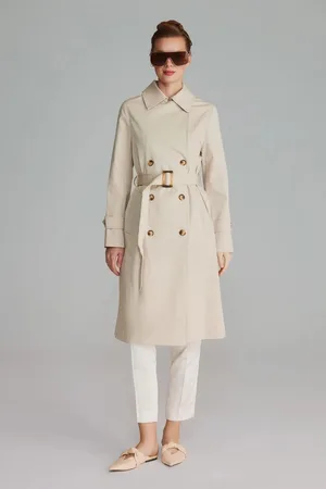 Gusto Womens Classic Trench Coat - - Size Medium