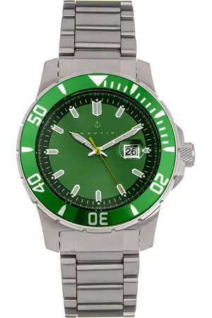 Nautis Mens Admiralty Pro 200 Bracelet Watch w/Date - Stainless Steel - One Size