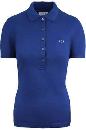 Lacoste Slim Fit Womens Navy Polo Shirt - Cotton - Size 12 UK