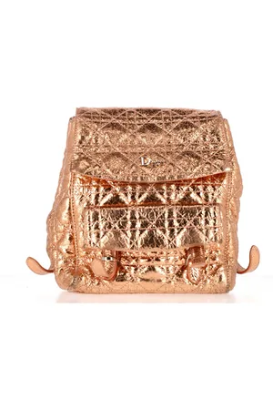 Dior Pre-owned Womens Stardust Backpack in Gold Leather - Leather (archived) - One Size