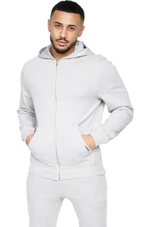 Crosshatch Mens Braxson Full Zip Hoodie ( Marl) - Size 2XL