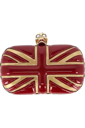 Alexander McQueen Pre-owned Womens Britannia Skull Box Clutch Bag in Patent Leather - One Size