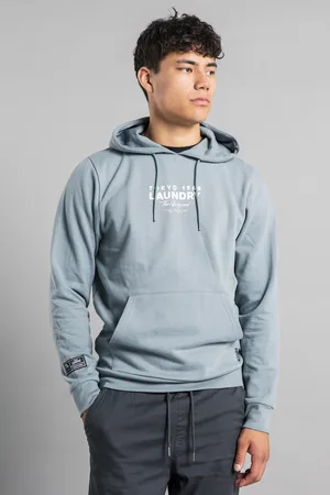 Tokyo Laundry Mens Raised Rubber Print Hoody With Drawcord - Size Large