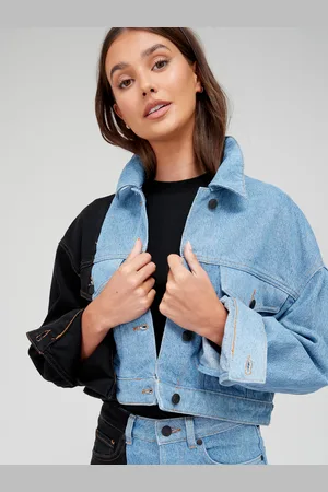 HUGO BOSS Womens Colourblock Denim Jacket in Cotton - Size Large
