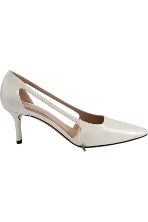 Casadei Pre-owned Womens Shinelux Pumps in Pearl Leather Leather (archived) - Size UK 5.5