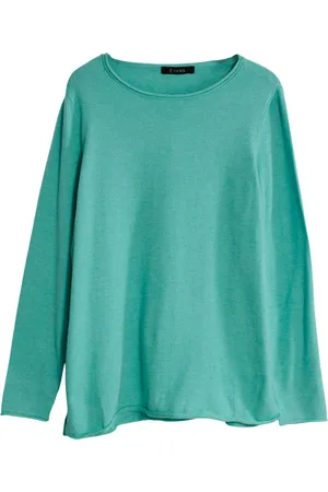 Evans Womens Fine Knit Roll Edged Jumper - Cotton - Size UK 20-22 (Womens)