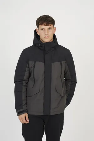 Brave Soul Mens Colour Block Hooded Jacket - Size X-Large
