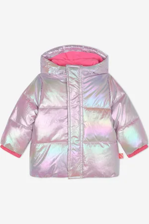 Billieblush Baby Girls Shiny Hooded Puffer Jacket in - Size 9M