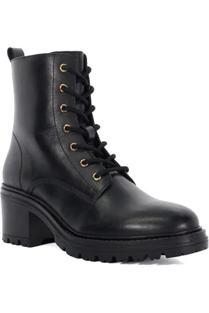 Dune Womens Ladies Plotted - Leather Lace Up Ankle Boots - - Size UK 4