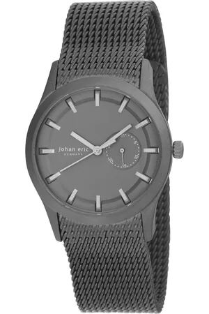 Johan Eric : agers¸, Mens, dial w date sub-dial watch, ip case & mesh bracelet Stainless Steel - One Size