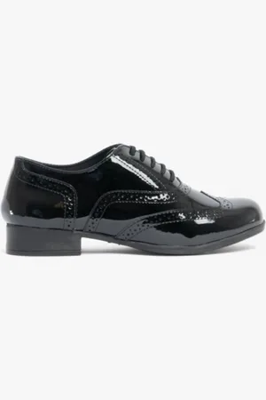 Hush Puppies KADA Girls School Shoes Patent - Size UK 2