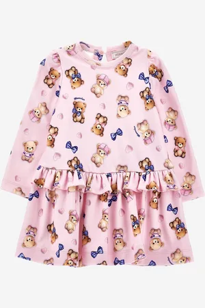 MONNALISA Baby Girls Bear Milano Dress in - Size 24M