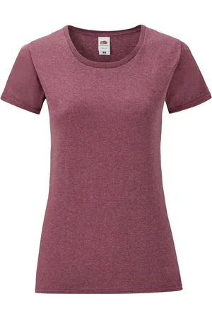 Fruit Of The Loom Womens/Ladies Iconic Heather T-Shirt - Size 14 UK