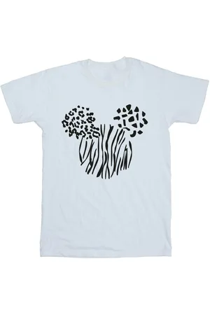 Disney Womens/Ladies Mickey Mouse Animal Cotton Boyfriend T-Shirt - Size 2XL