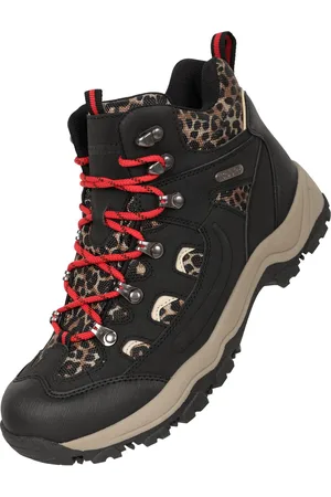 Mountain Warehouse Womens/Ladies Adventurer Leopard Print Faux Suede Waterproof Walking Boots - Size UK 4.5