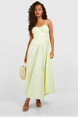 Boohoo Womens Strappy Milkmaid Midaxi Dress - - Size 14 UK