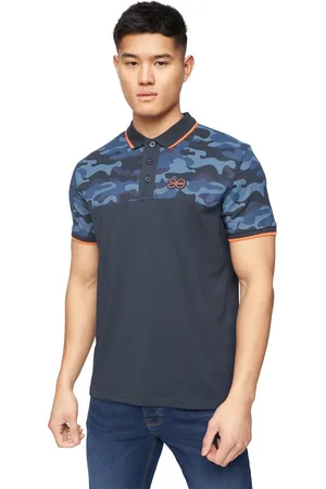 Crosshatch Mens Brightling Camo Polo Shirt Cotton - Size Small