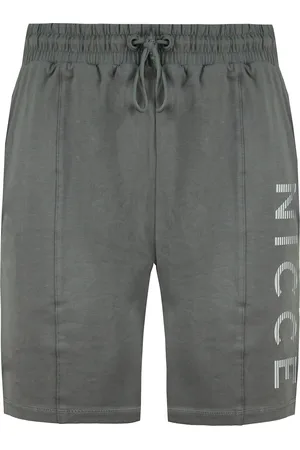 Nicce London Stretch Waist Mens Reflective Sprint Jog Shorts 211 1 06 01 0329 Cotton - Size Large