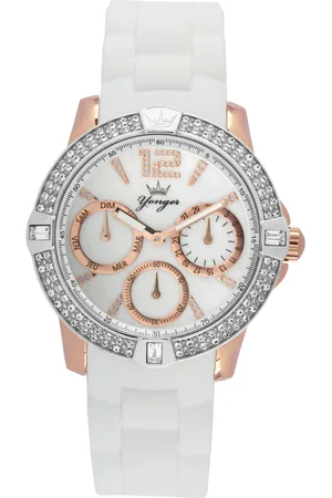Yonger & Bresson Womens and Dial Rose Gold Watch Rubber - One Size