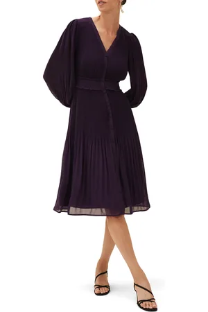 Phase Eight Womens Raelyn Ruched Button Dress - - Size 8 UK