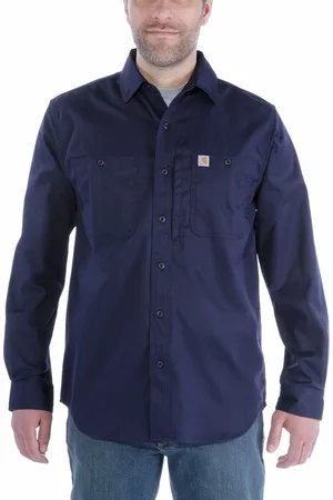 Carhartt Mens Rugged Prof Long Sleeve Button Work Shirt - Cotton - Size Small