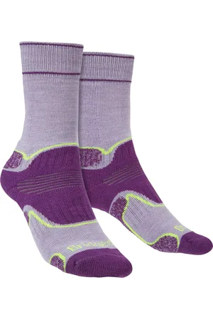 Bridgedale Womens Hiking Midweight Merino Socks - Lilac / Wool - Size 3-4.5 (UK Shoe)
