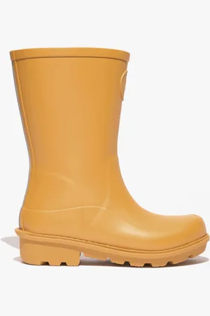 FitFlop Kids Unisex WONDERWELLY Rain Boots Sunflower - - Size UK 12 Kids