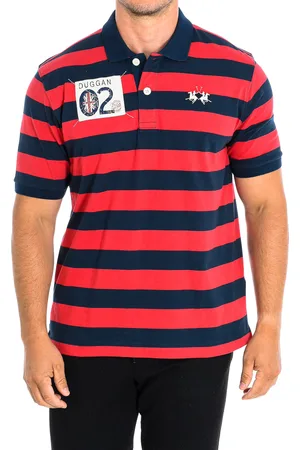 La Martina Mens Short Sleeve Polo TMP303-JS314 man - Cotton - Size Large