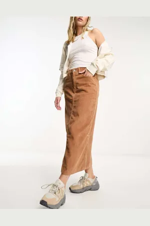 Cotton On Womens corduroy maxi skirt in camel-Neutral - - Size 6 UK