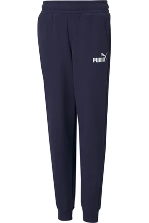 PUMA Childrens Unisex Essentials Logo Youth Pants - Cotton - Size 7-8Y