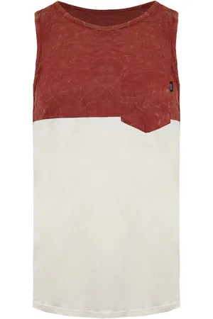 Vans Off The Wall Round Neck Sleeveless White/ Mens Tank Top VN0ONXFXM Cotton - Size Large