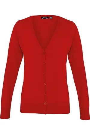 Premier Womens/Ladies Button Through Long Sleeve V-neck Knitted Cardigan - Size 22 UK