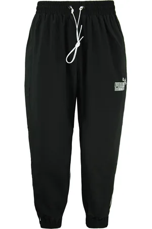 PUMA King Logo Woven Track Pants Mens Joggers 598418 01 Nylon - Size X-Small