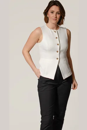 New Look Womens Tailored Waistcoat Round Neck - - Size 6 UK