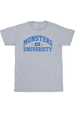 Disney Mens Monsters University Logo T-Shirt (Sports Grey) - - Size Small