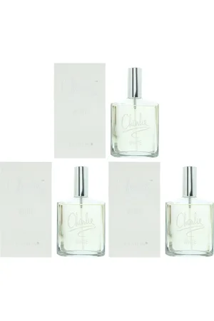 Revlon Womens Charlie White Eau Fraiche 100ml Spray for Her X 3 - One Size