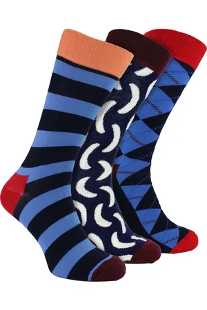 Happy Socks HS by - Mens 3 Pack Classic Argyle Dress - (Red) - Cotton - Size UK 6-11