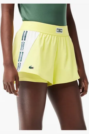 Lacoste Womens Recycled Fabric Lined Tennis Shorts in - Size 4 UK