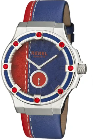 REBEL WoMens Flatbush /Red Dial Leather Watch - One Size