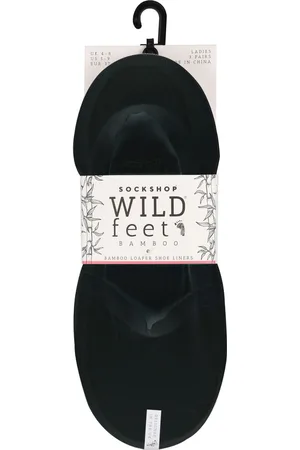 Wild Feet Womens Wild Feet - 3 Pack Ladies Bamboo Invisible Socks